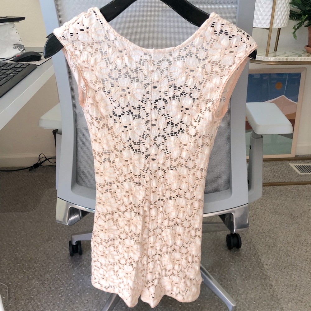 Free People lace low back romper onesie